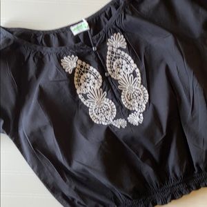 💐Black peasant top💐A-1